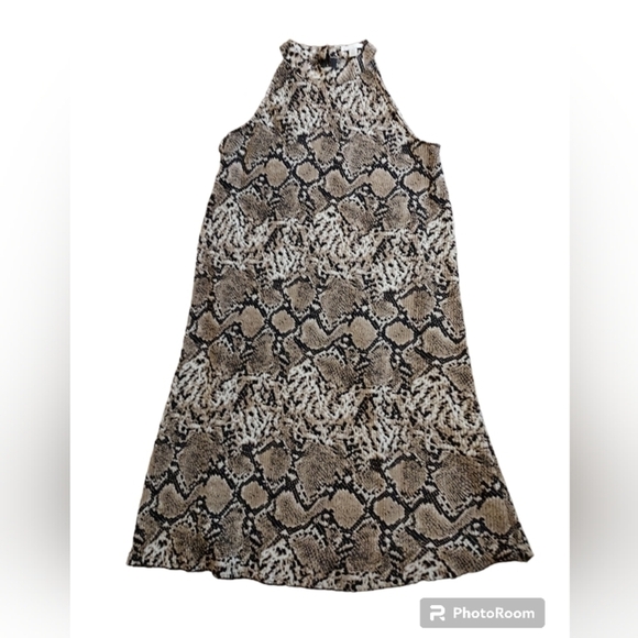 Est 1946 Snakeskin print dress pleated knit flowy comfortable dress med - Picture 5 of 8